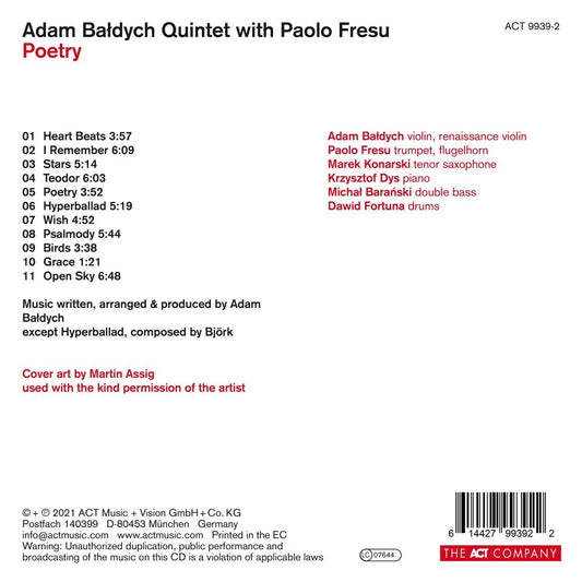 Adam Baldych Quintet - บทกวี - ซีดี